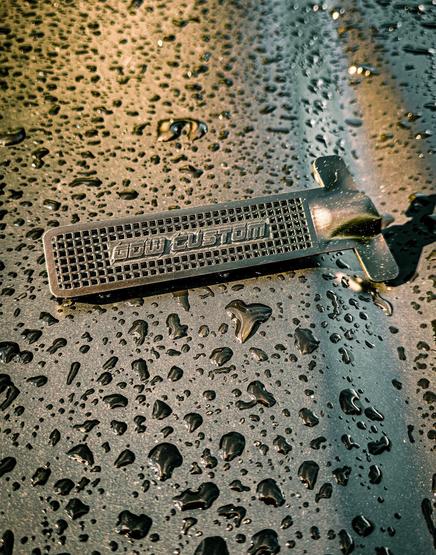 Dirt trap grille - for slot in metal structure in engine compartment side
