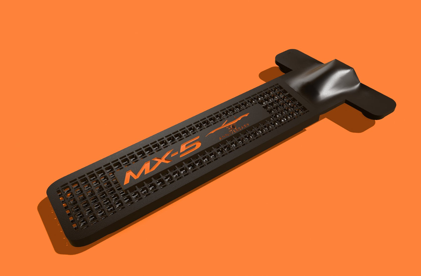 Dirt trap grille - for slot in metal structure in engine compartment side