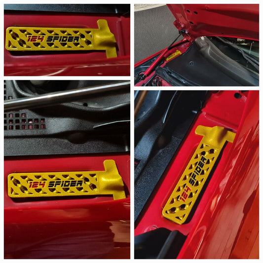 Dirt trap grille - for slot in metal structure in engine compartment side